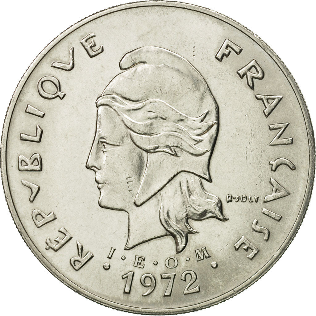 Coin, New Hebrides, 50 Francs, 1972, Paris, AU(50-53), Nickel, KM:7