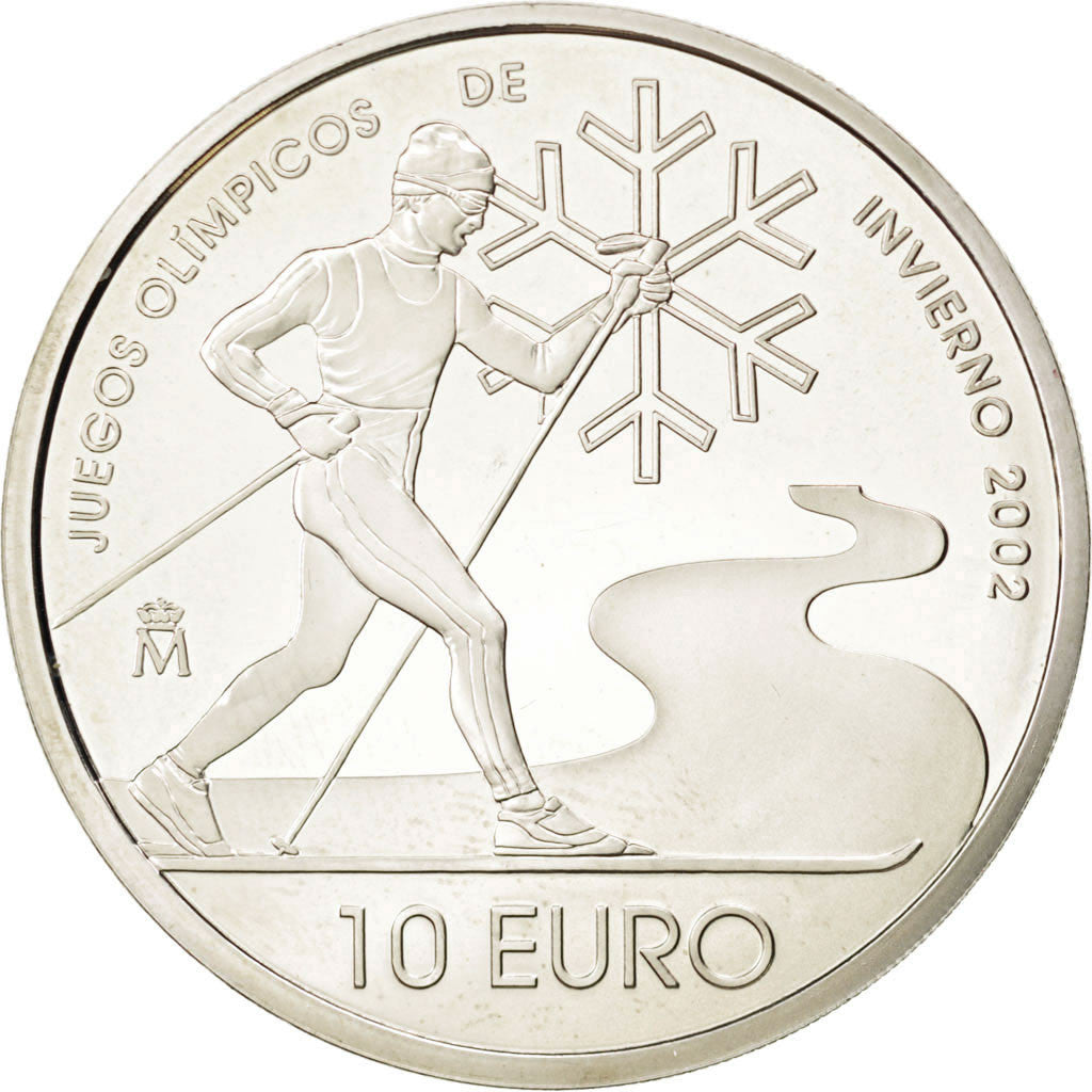 Spain, 10 Euro, 2002, MS(65-70), Silver, KM:1078