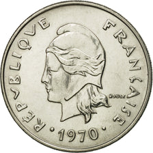Coin, New Hebrides, 20 Francs, 1970, Paris, AU(50-53), Nickel, KM:3.1
