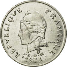 Coin, New Hebrides, 20 Francs, 1973, Paris, EF(40-45), Nickel, KM:3.2