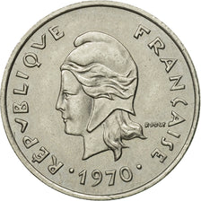 Coin, New Hebrides, 10 Francs, 1970, Paris, AU(50-53), Nickel, KM:2.1