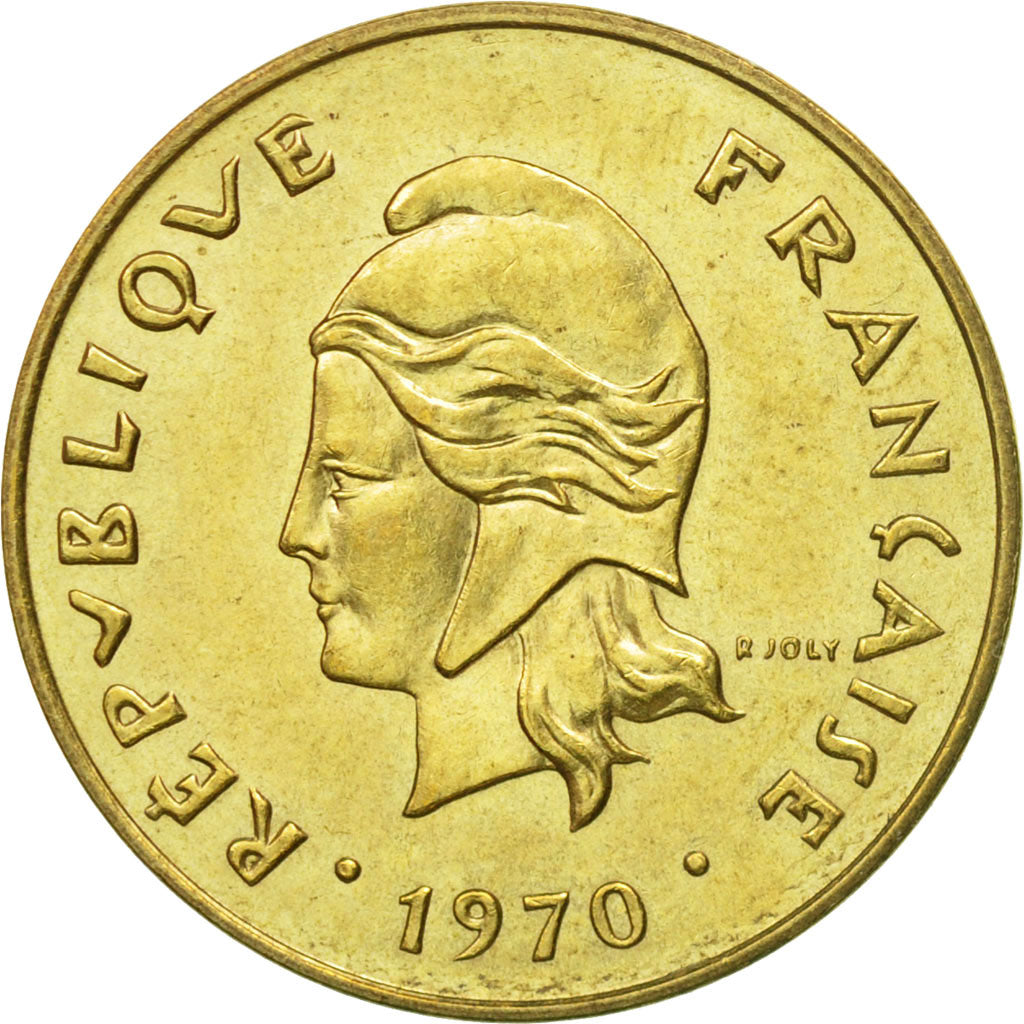 Coin, New Hebrides, 5 Francs, 1970, Paris, AU(50-53), Nickel-brass, KM:6.1