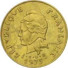 Moneta, Nuove Ebridi, 5 Francs, 1975, Paris, BB, Nichel-ottone, KM:6.2