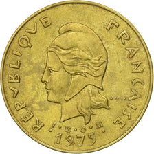 Moneta, Nuove Ebridi, 5 Francs, 1975, Paris, BB, Nichel-ottone, KM:6.2