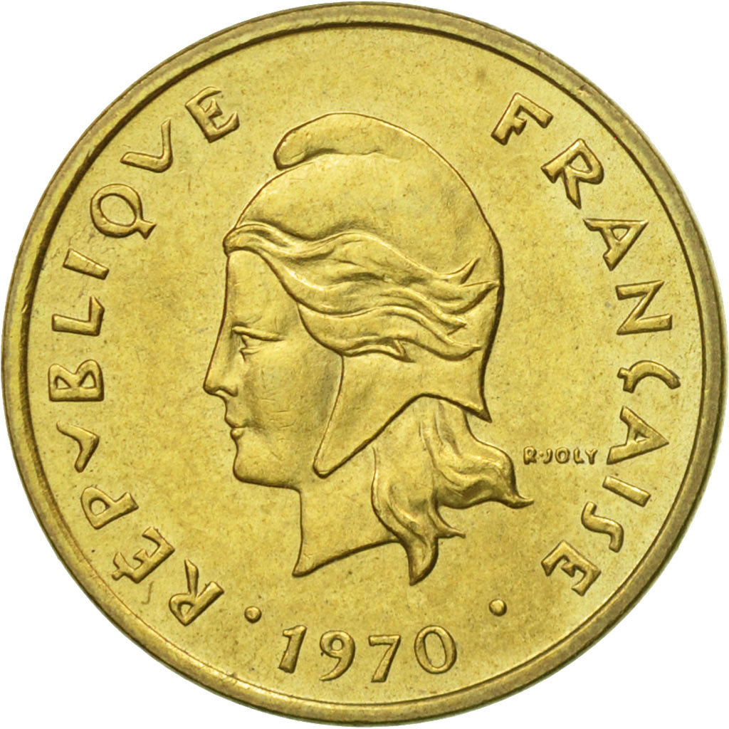 Coin, New Hebrides, 2 Francs, 1970, Paris, EF(40-45), Nickel-brass, KM:5.1
