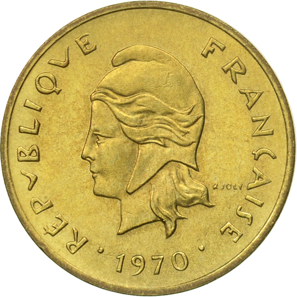 Coin, New Hebrides, Franc, 1970, Paris, AU(50-53), Nickel-brass, KM:4.1