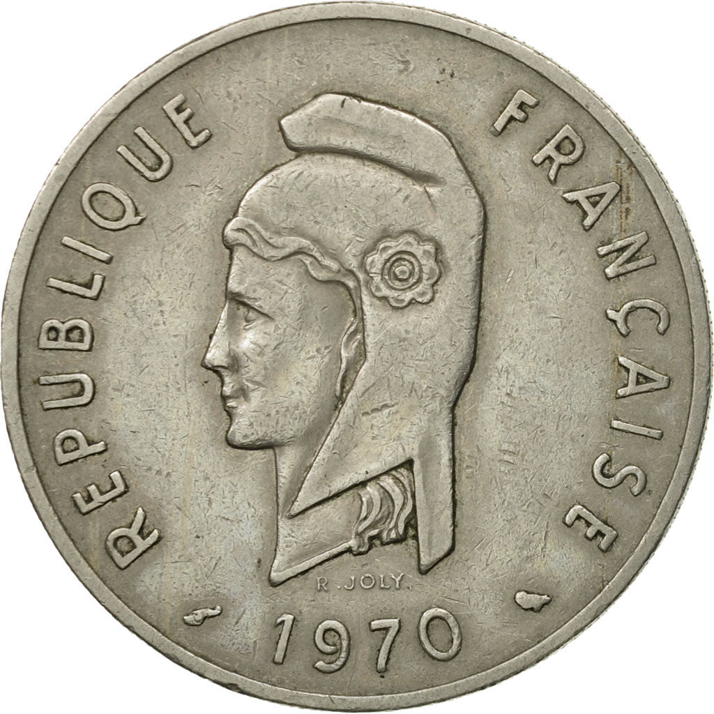 Coin, FRENCH AFARS & ISSAS, 100 Francs, 1970, Paris, EF(40-45), Copper-nickel