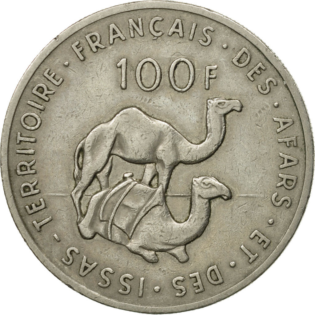 Coin, FRENCH AFARS & ISSAS, 100 Francs, 1970, Paris, EF(40-45), Copper-nickel