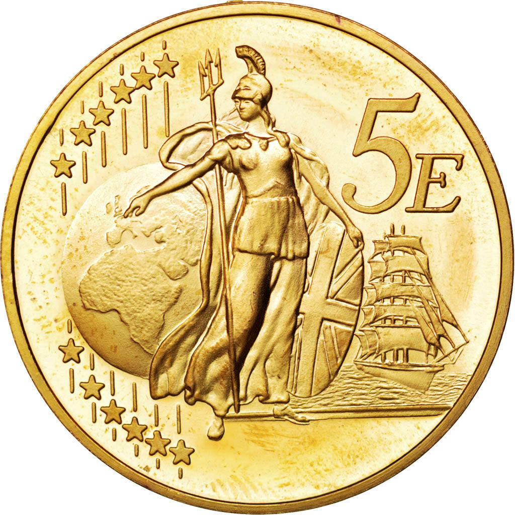 Grande Bretagne, Elizabeth II, 5 Euro 2002, Essai Privé, KM XPn9