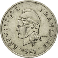 Coin, French Polynesia, 10 Francs, 1967, Paris, AU(50-53), Nickel, KM:5