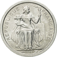 Coin, French Polynesia, 50 Centimes, 1965, Paris, AU(55-58), Aluminum, KM:1