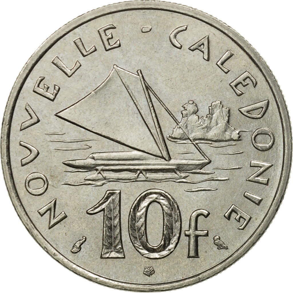 Coin, New Caledonia, 10 Francs, 1972, Paris, AU(55-58), Nickel, KM:11