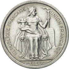 Coin, New Caledonia, Franc, 1949, Paris, AU(50-53), Aluminum, KM:2