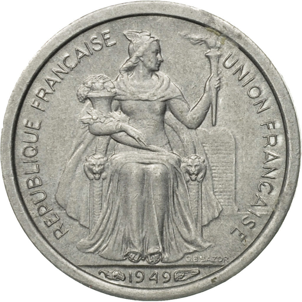 Münze, Neukaledonien, 50 Centimes, 1949, Paris, SS, Aluminium, KM:1