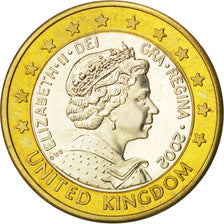 UNITED KINGDOM, Euro, 2002, KM #Pn7, MS(63), Bi-Metallic, 22.8, 6.62