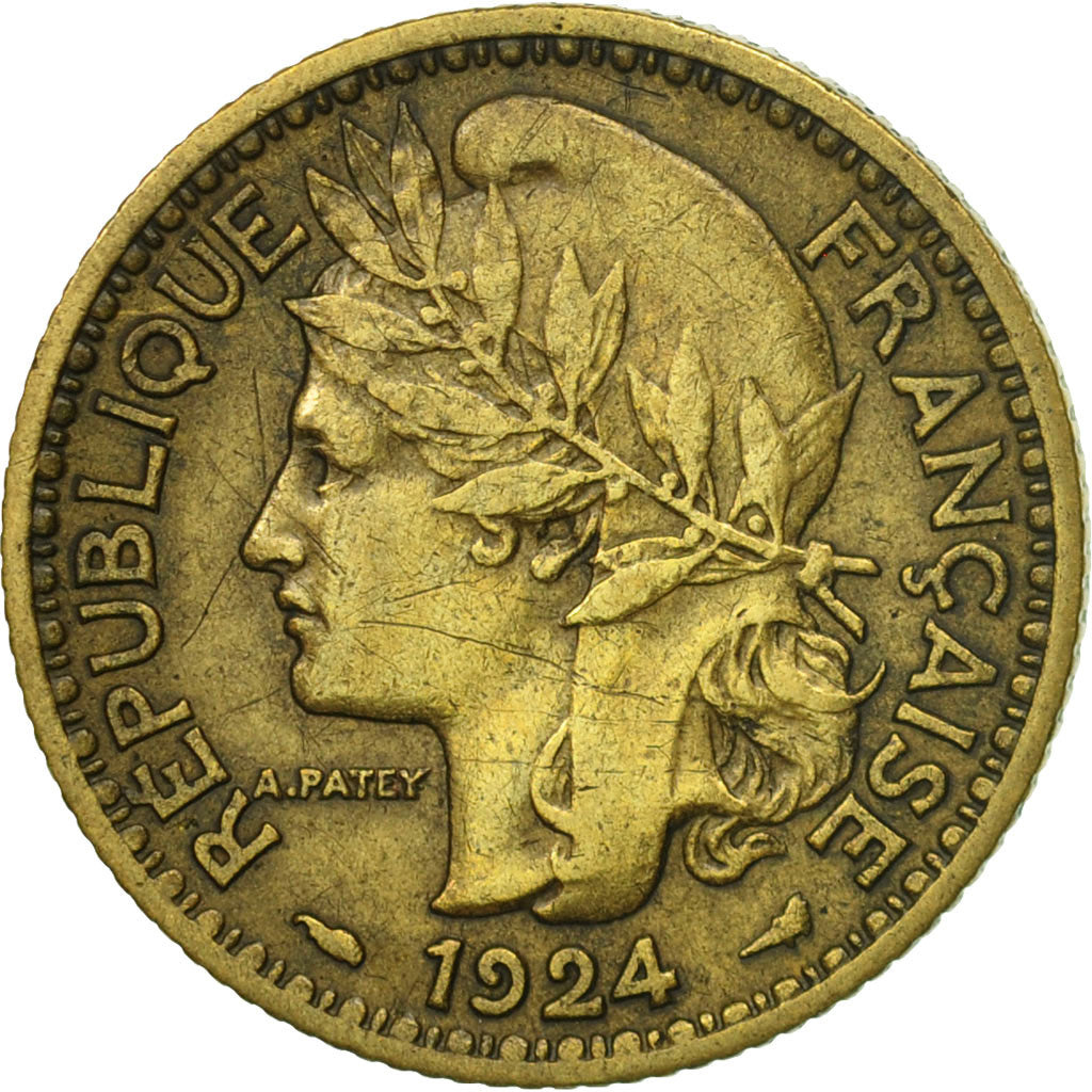 Coin, Cameroon, Franc, 1924, Paris, EF(40-45), Aluminum-Bronze, KM:2