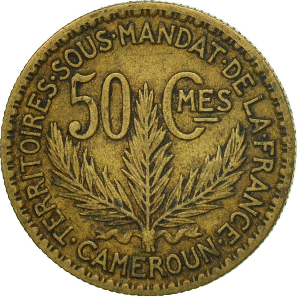 Coin, Cameroon, 50 Centimes, 1924, Paris, EF(40-45), Aluminum-Bronze, KM:1
