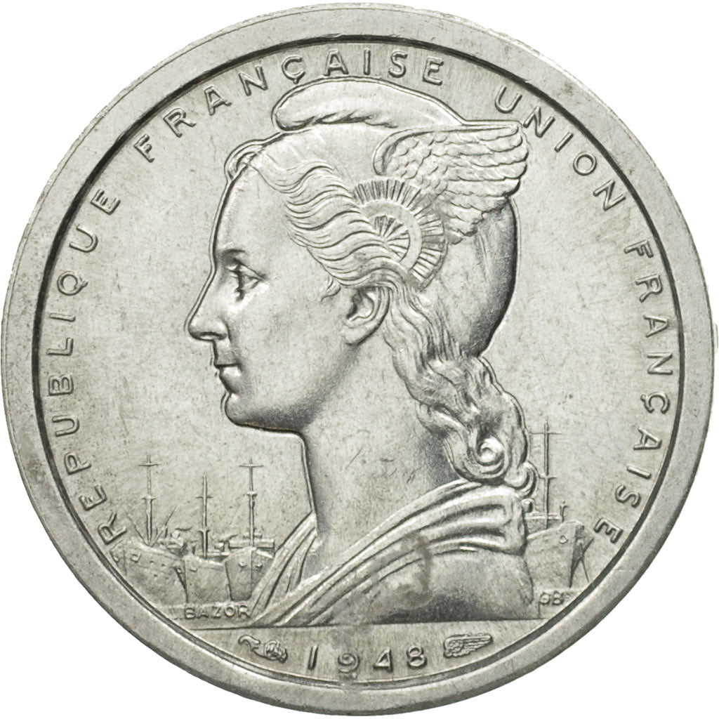 Coin, Cameroon, Franc, 1948, Paris, AU(55-58), Aluminum, KM:8