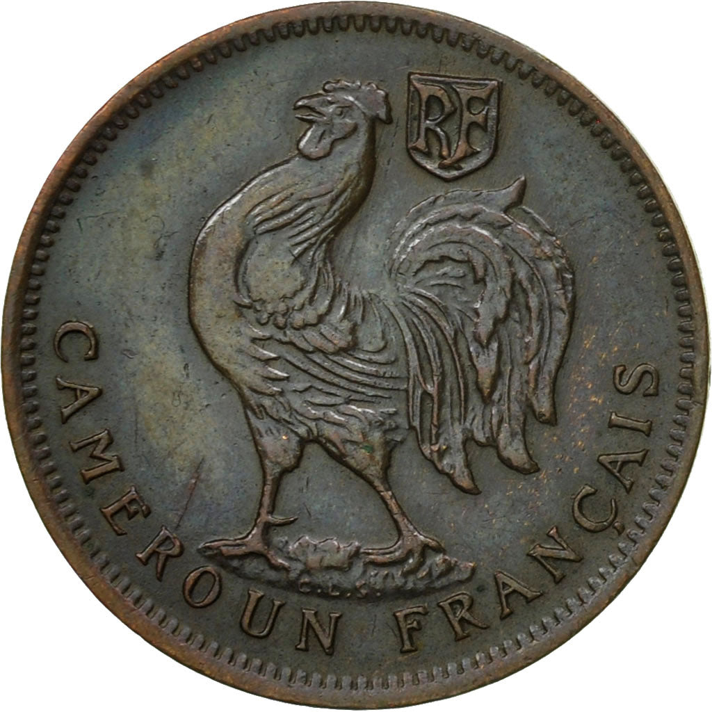 Coin, Cameroon, 50 Centimes, 1943, Pretoria, EF(40-45), Bronze, KM:4
