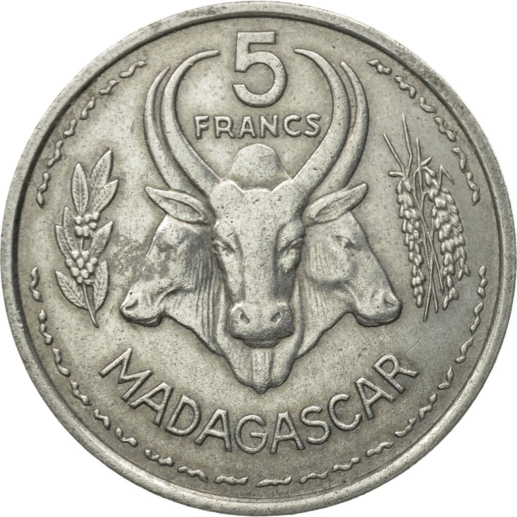 Monnaie, Madagascar, 5 Francs, 1953, Paris, TTB+, Aluminium, KM:5