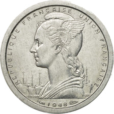 Moneda, Madagascar, Franc, 1948, Paris, EBC, Aluminio, KM:3