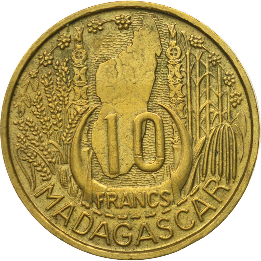 Monnaie, Madagascar, 10 Francs, 1953, Paris, TTB+, Aluminum-Bronze, KM:6