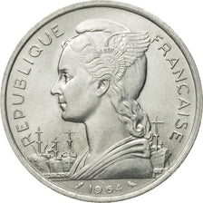 Coin, Comoros, 5 Francs, 1964, Paris, MS(60-62), Aluminum, KM:6