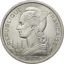 Coin, Comoros, 2 Francs, 1964, Paris, MS(60-62), Aluminum, KM:5