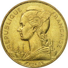 Coin, Comoros, 20 Francs, 1964, Paris, AU(55-58), Aluminum-Bronze, KM:8
