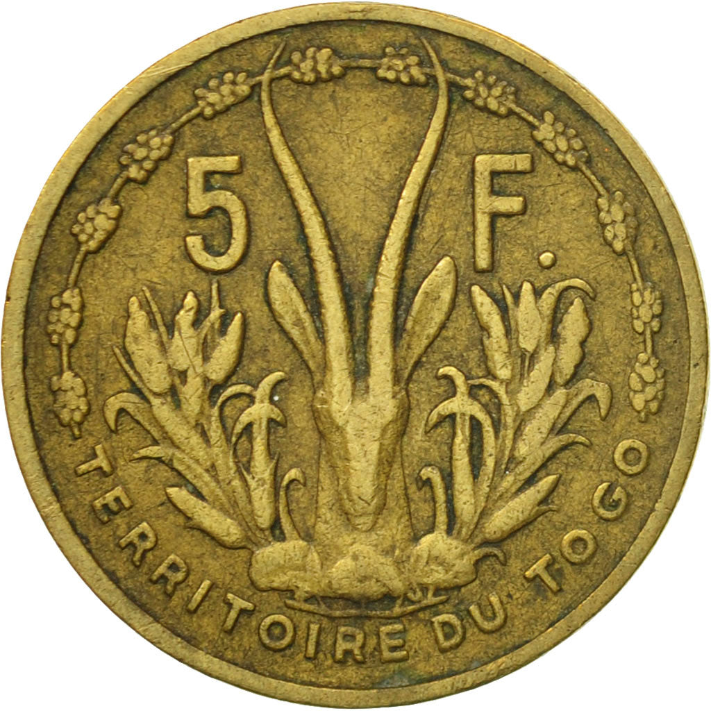Monnaie, Togo, 5 Francs, 1956, Paris, TB+, Aluminum-Bronze, KM:6