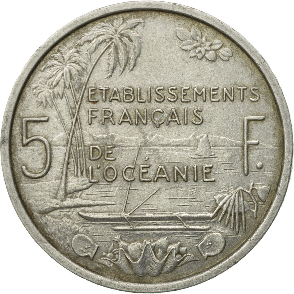 Monnaie, FRENCH OCEANIA, 5 Francs, 1952, TTB, Aluminium, KM:4