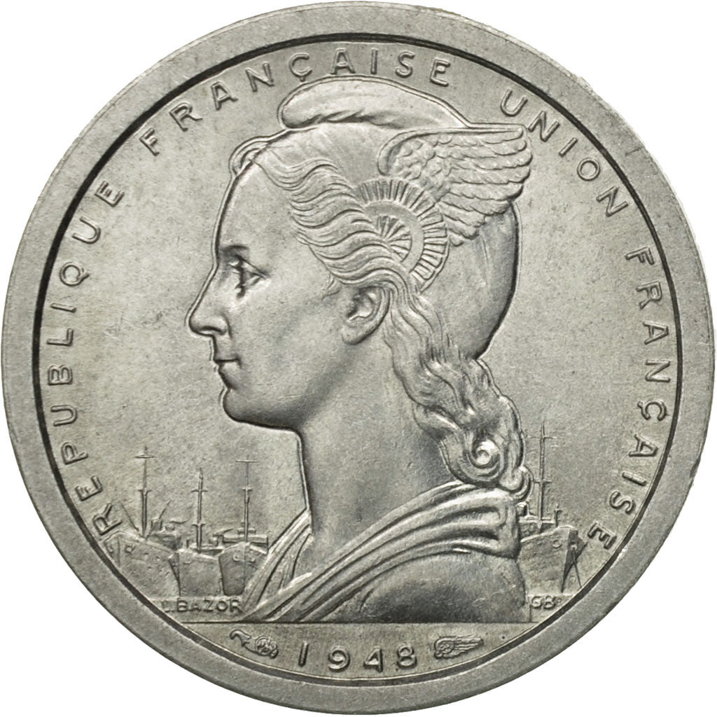 Monnaie, French West Africa, Franc, 1948, Paris, TTB+, Aluminium, KM:3