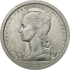 Coin, French West Africa, Franc, 1948, Paris, AU(50-53), Aluminum, KM:3