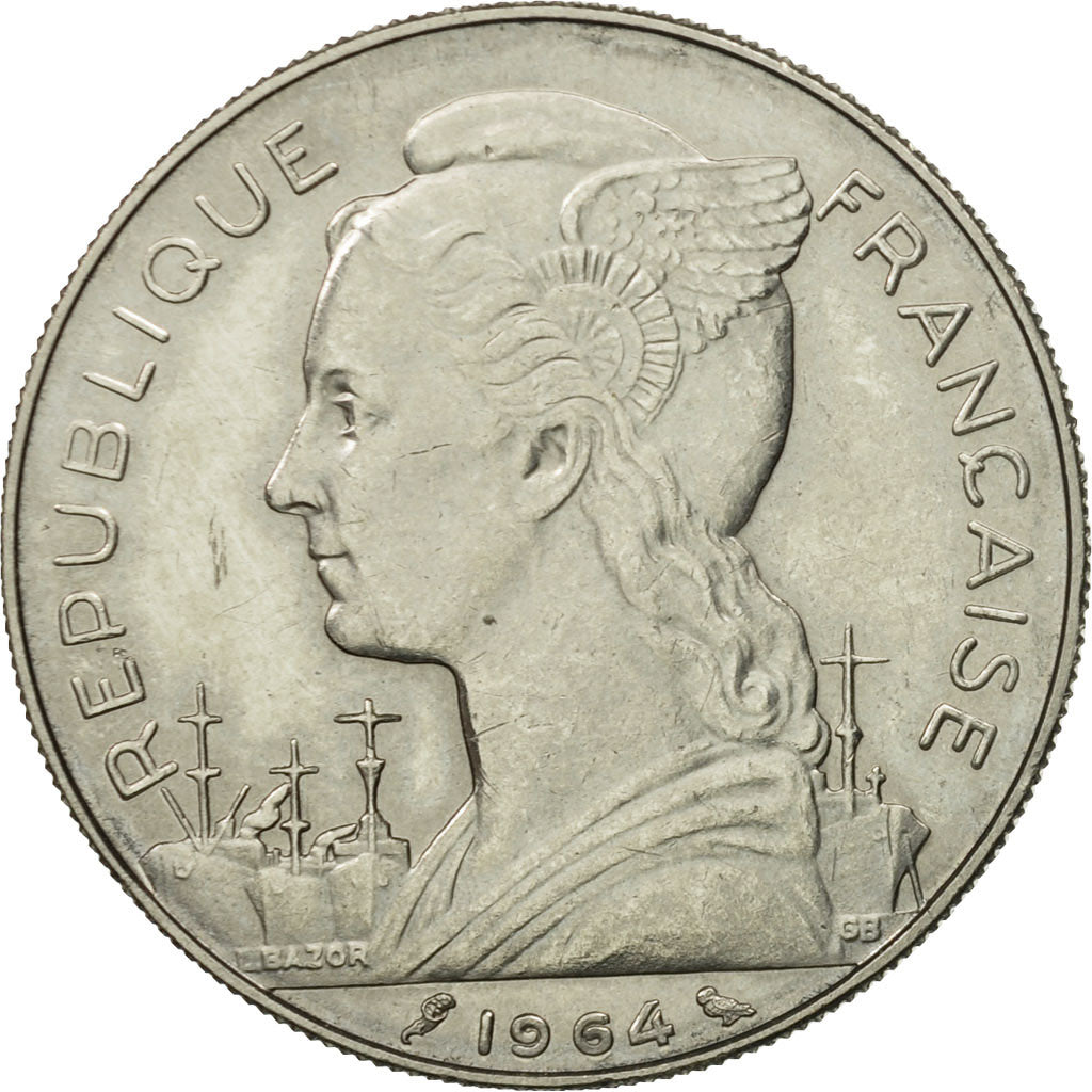 Coin, Réunion, 100 Francs, 1964, AU(55-58), Nickel, KM:13