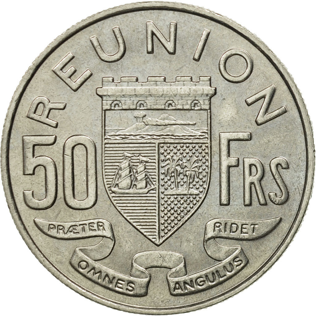Coin, Réunion, 50 Francs, 1969, AU(55-58), Nickel, KM:12