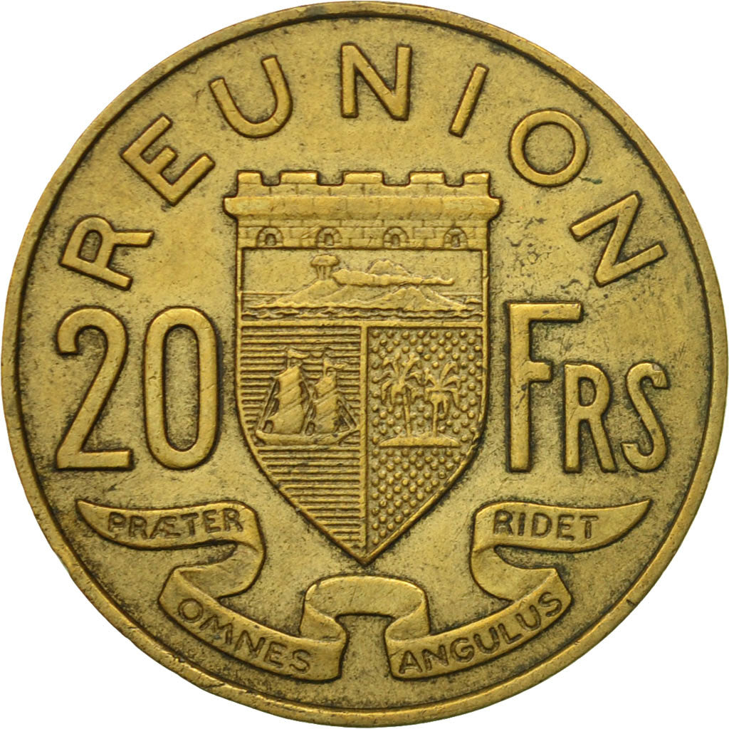 Coin, Réunion, 20 Francs, 1955, EF(40-45), Aluminum-Bronze, KM:11