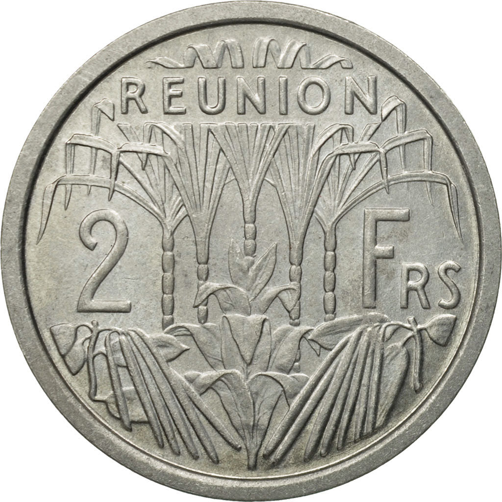 Coin, Réunion, 2 Francs, 1973, AU(55-58), Aluminum, KM:8