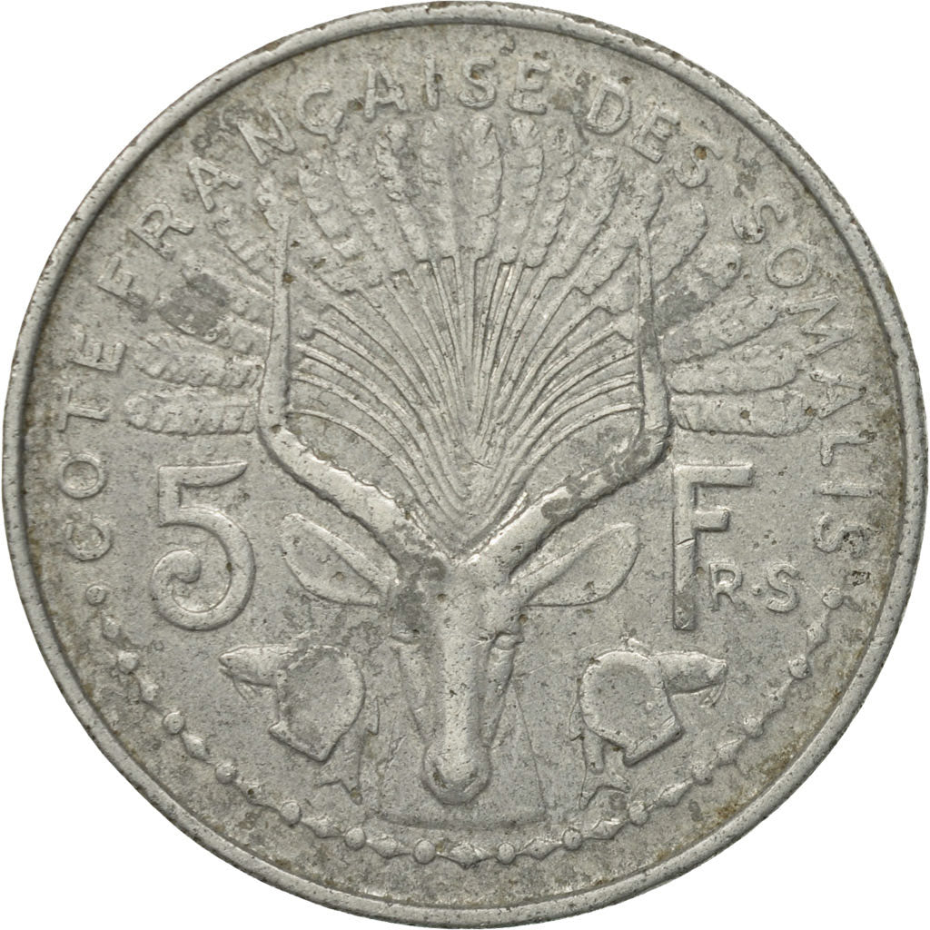 Monnaie, Côte française des Somalis, 5 Francs, 1965, Paris, TTB, Aluminium