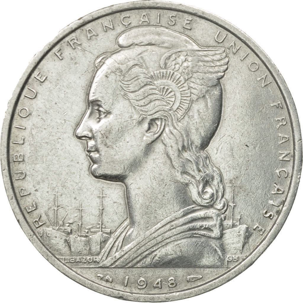 Monnaie, Côte française des Somalis, 5 Francs, 1948, Paris, TTB, Aluminium