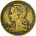 Coin, French Somaliland, 20 Francs, 1952, Paris, EF(40-45), Aluminum-Bronze