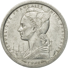 Coin, SAINT PIERRE & MIQUELON, Franc, 1948, Paris, AU(50-53), Aluminum, KM:1