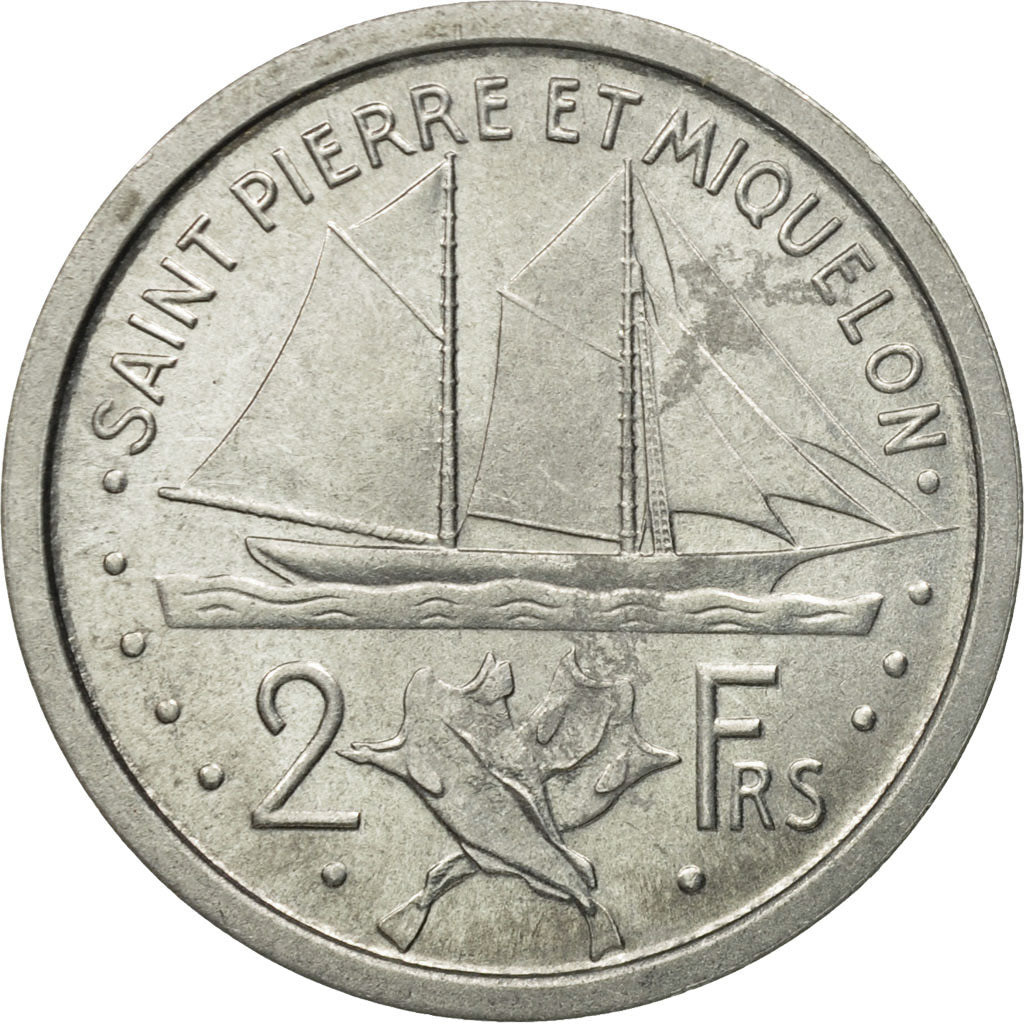 Coin, SAINT PIERRE & MIQUELON, 2 Francs, 1948, Paris, AU(55-58), Aluminum, KM:2