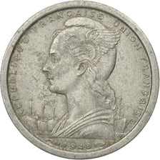 Coin, French Equatorial Africa, Franc, 1948, Paris, EF(40-45), Aluminum, KM:6