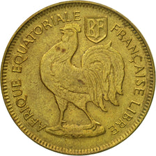 Coin, French Equatorial Africa, 50 Centimes, 1942, Pretoria, EF(40-45), Brass
