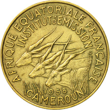 Coin, Cameroon, 10 Francs, 1958, EF(40-45), Aluminum-Bronze, KM:11
