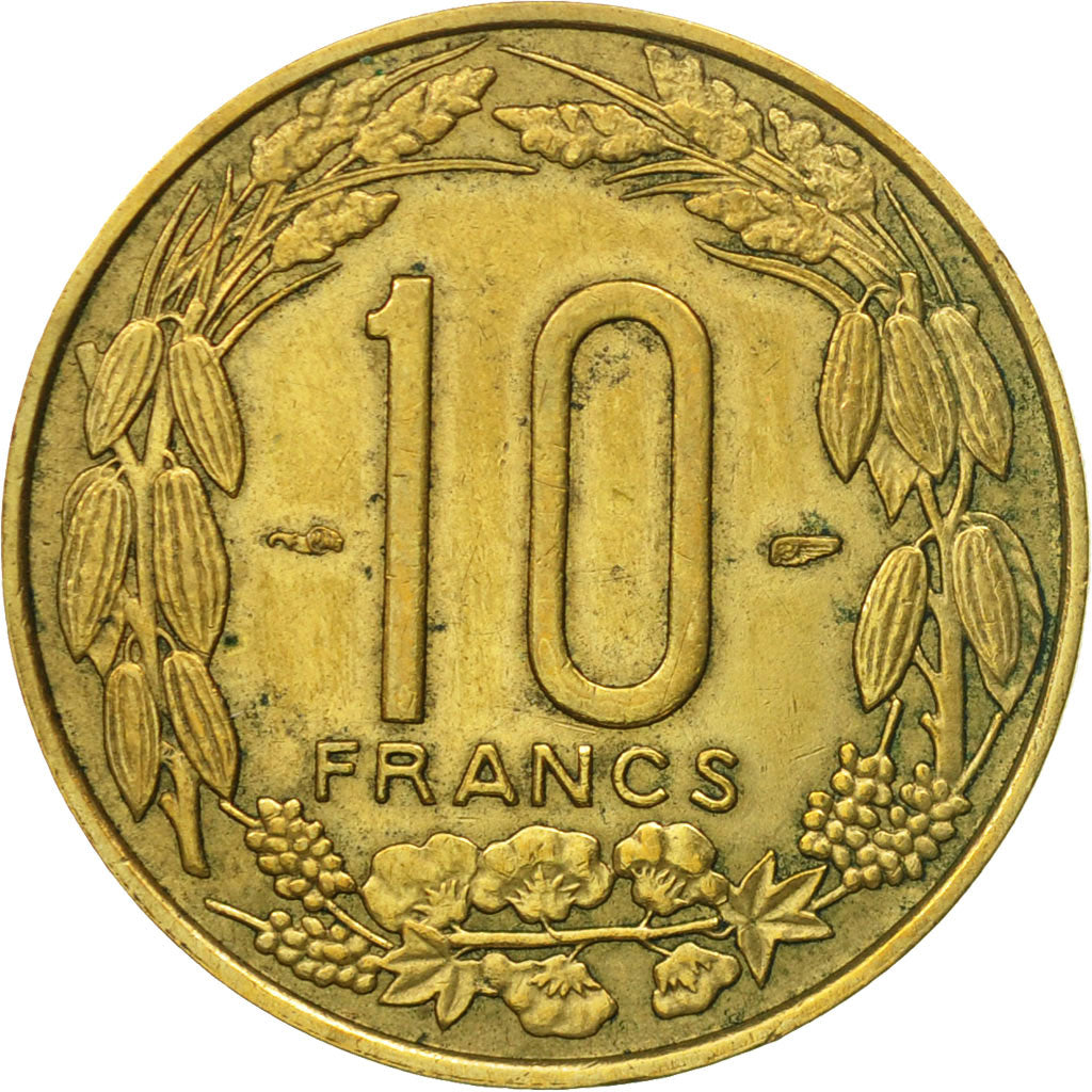 Coin, Cameroon, 10 Francs, 1958, EF(40-45), Aluminum-Bronze, KM:11