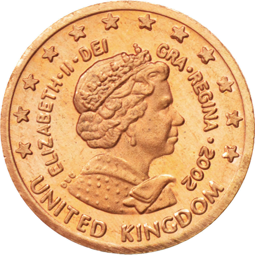 UNITED KINGDOM, Euro Cent, 2002, KM #Pn1, MS(63), Copper Plated Steel, 16.8,...