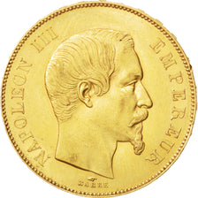 FRANCE, Napoléon III, 50 Francs, 1855, Paris, KM #785.1, AU(50-53), Gold, Gadour