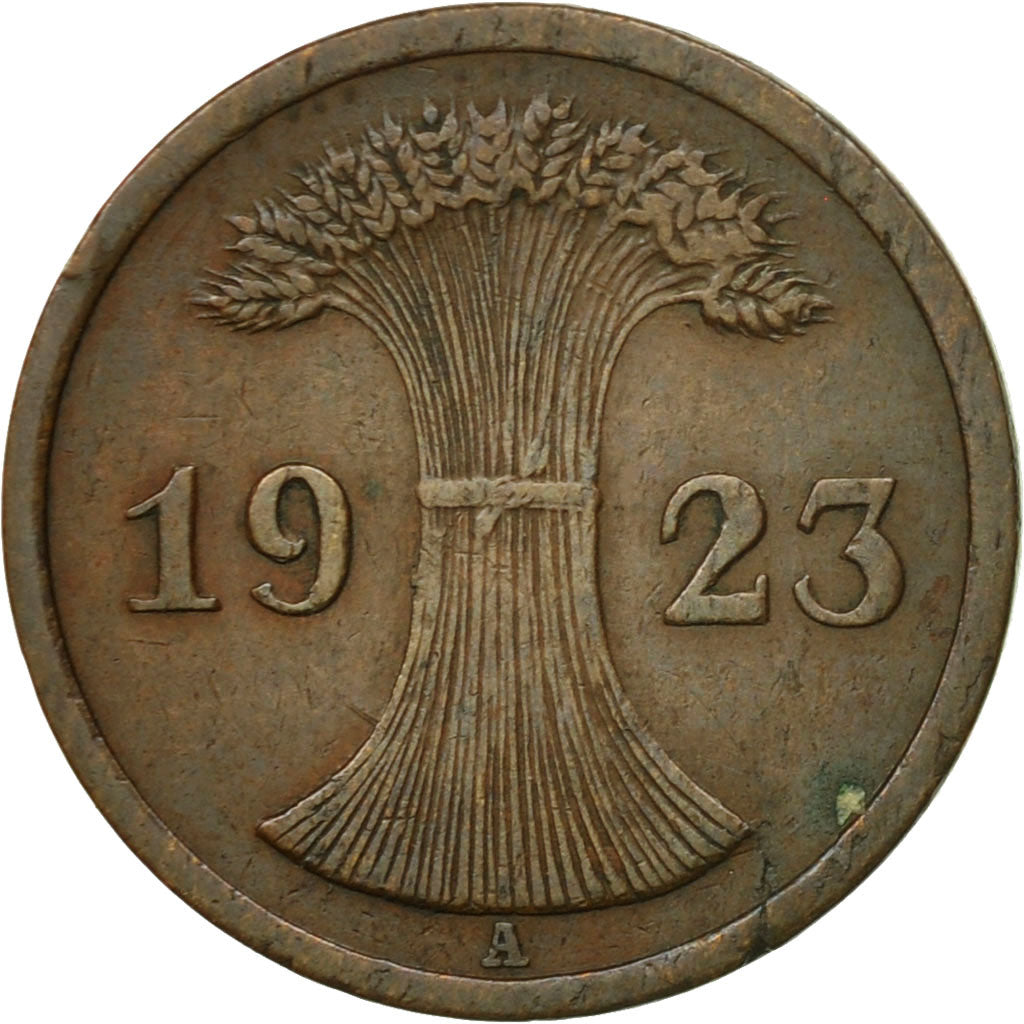 Coin, GERMANY, WEIMAR REPUBLIC, 2 Rentenpfennig, 1923, Berlin, EF(40-45)