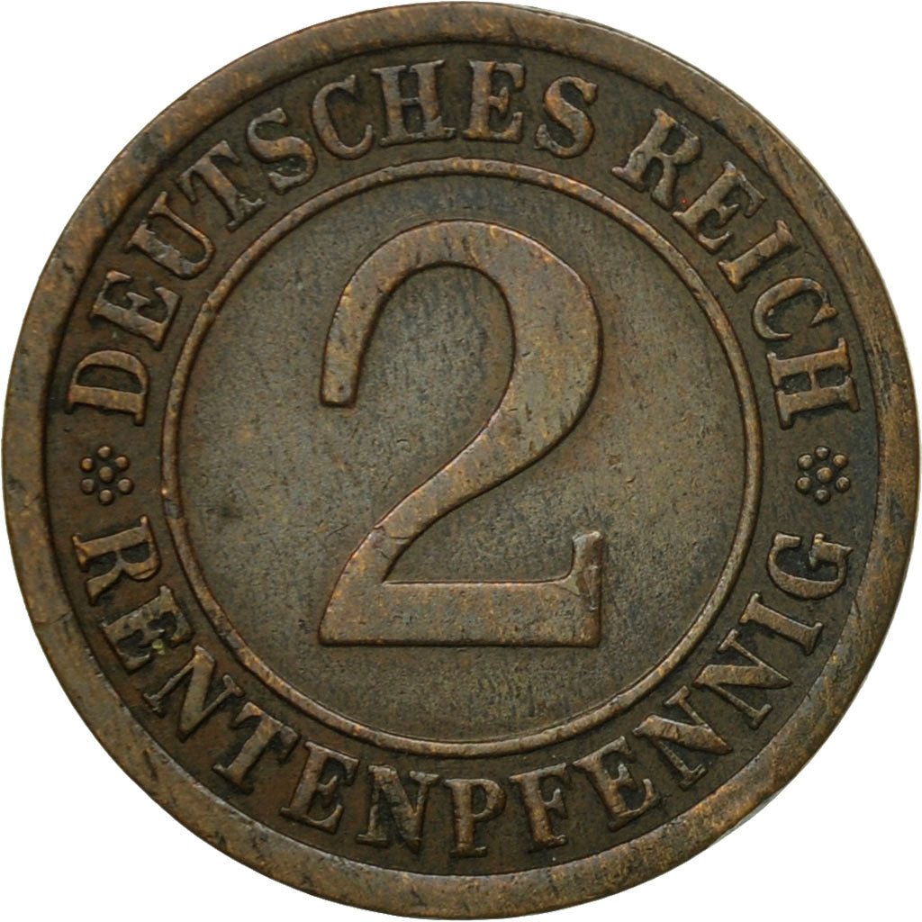 Coin, GERMANY, WEIMAR REPUBLIC, 2 Rentenpfennig, 1923, Berlin, EF(40-45)